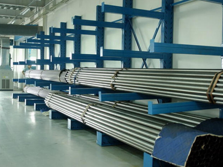 Steel pipe shelves